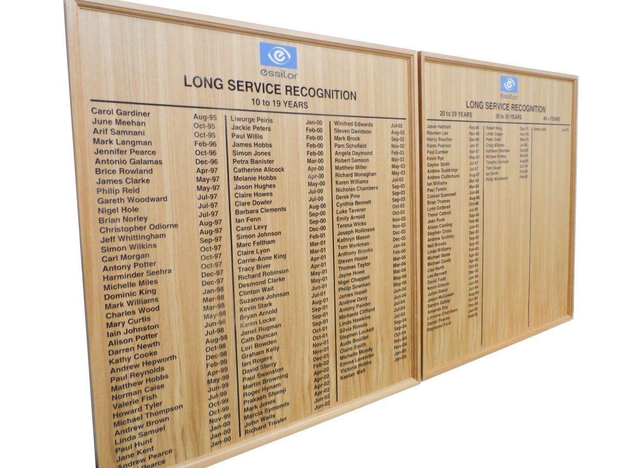 Traditional Wooden Honours Board Straight Top