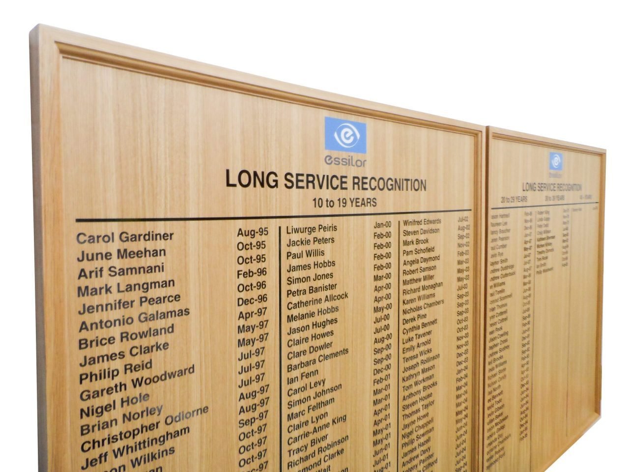 Traditional Wooden Honours Board Straight Top