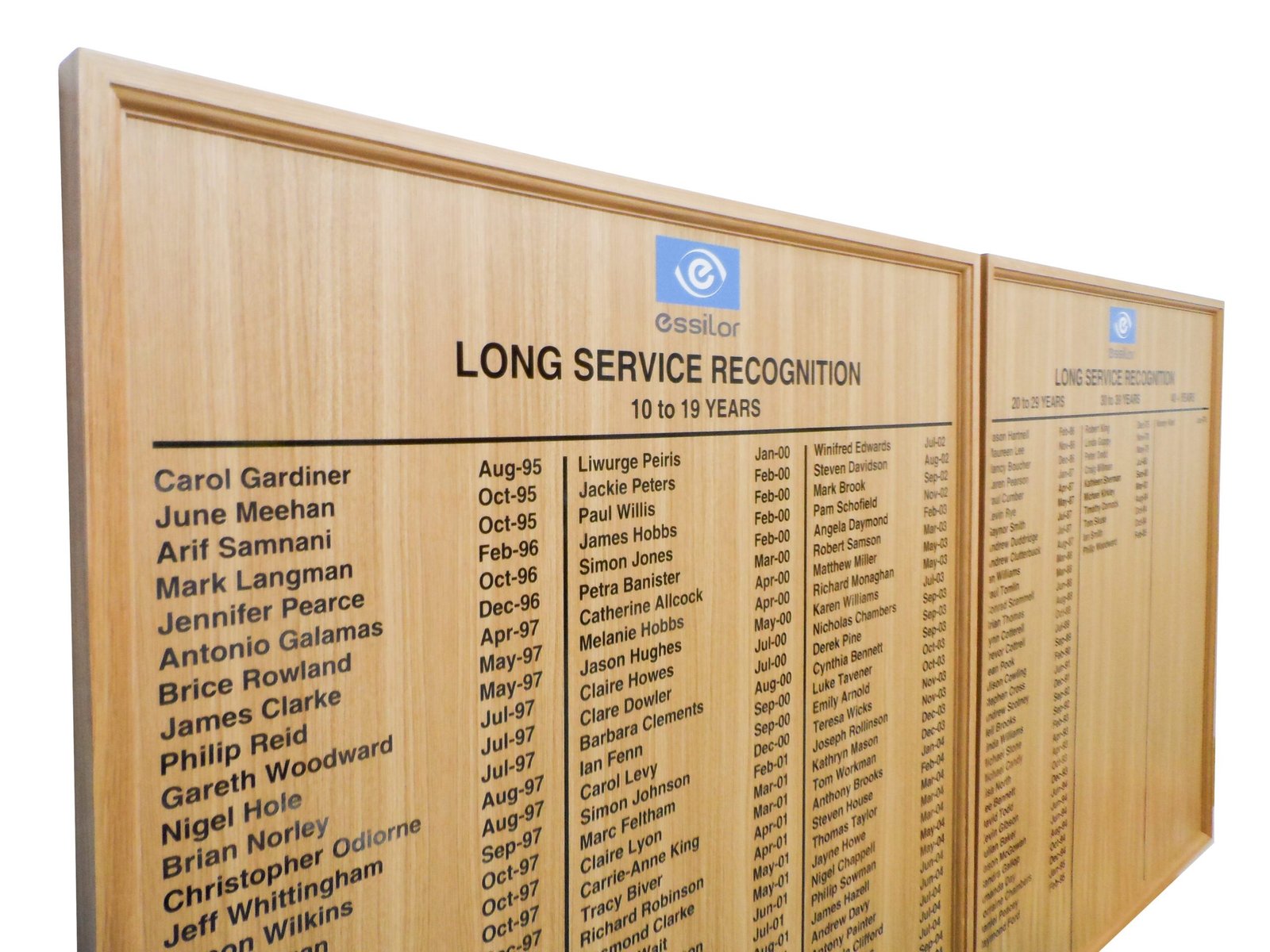 Traditional Wooden Honours Board Straight Top