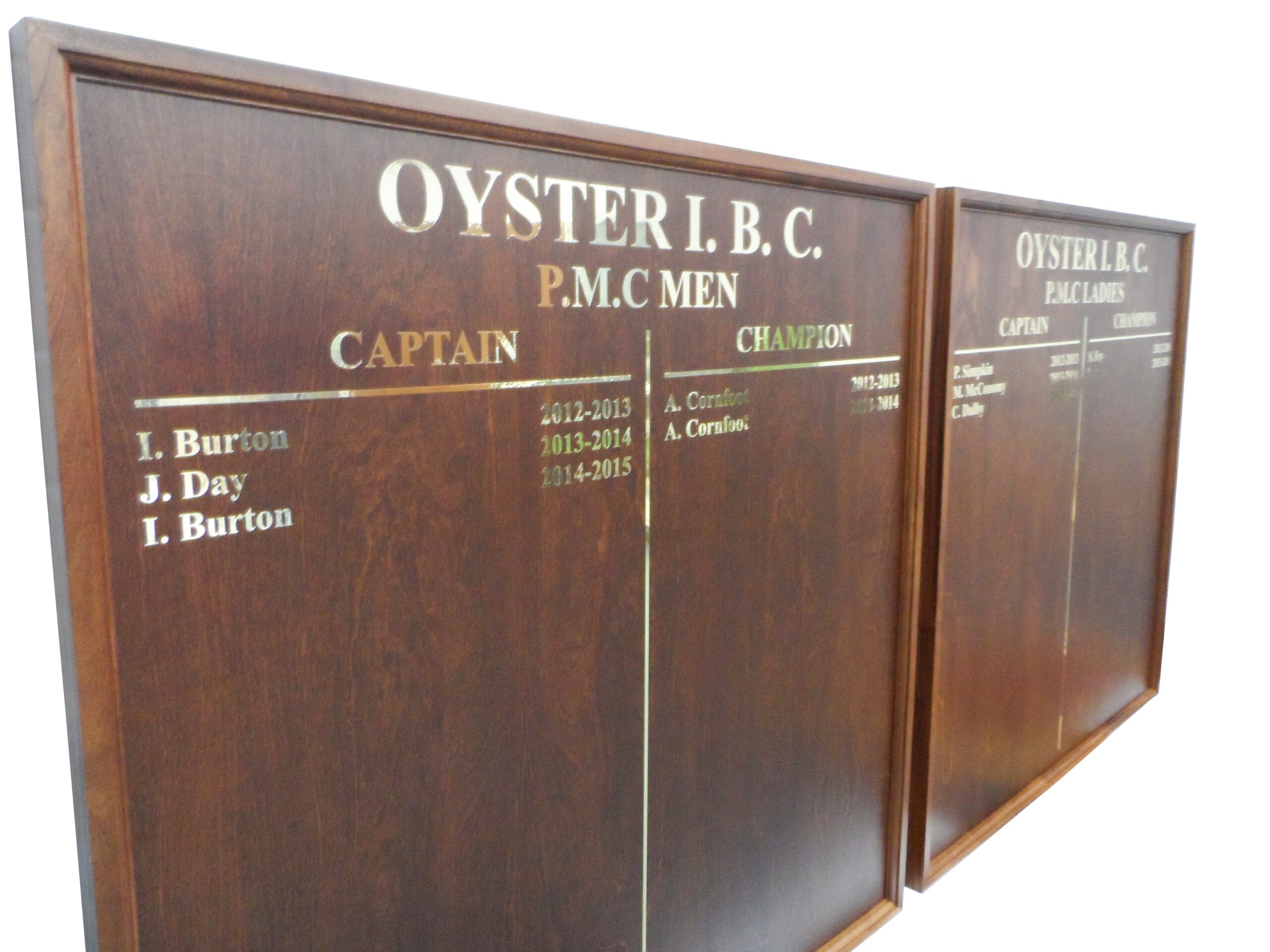 Dark Oak Traditional Honours Boards