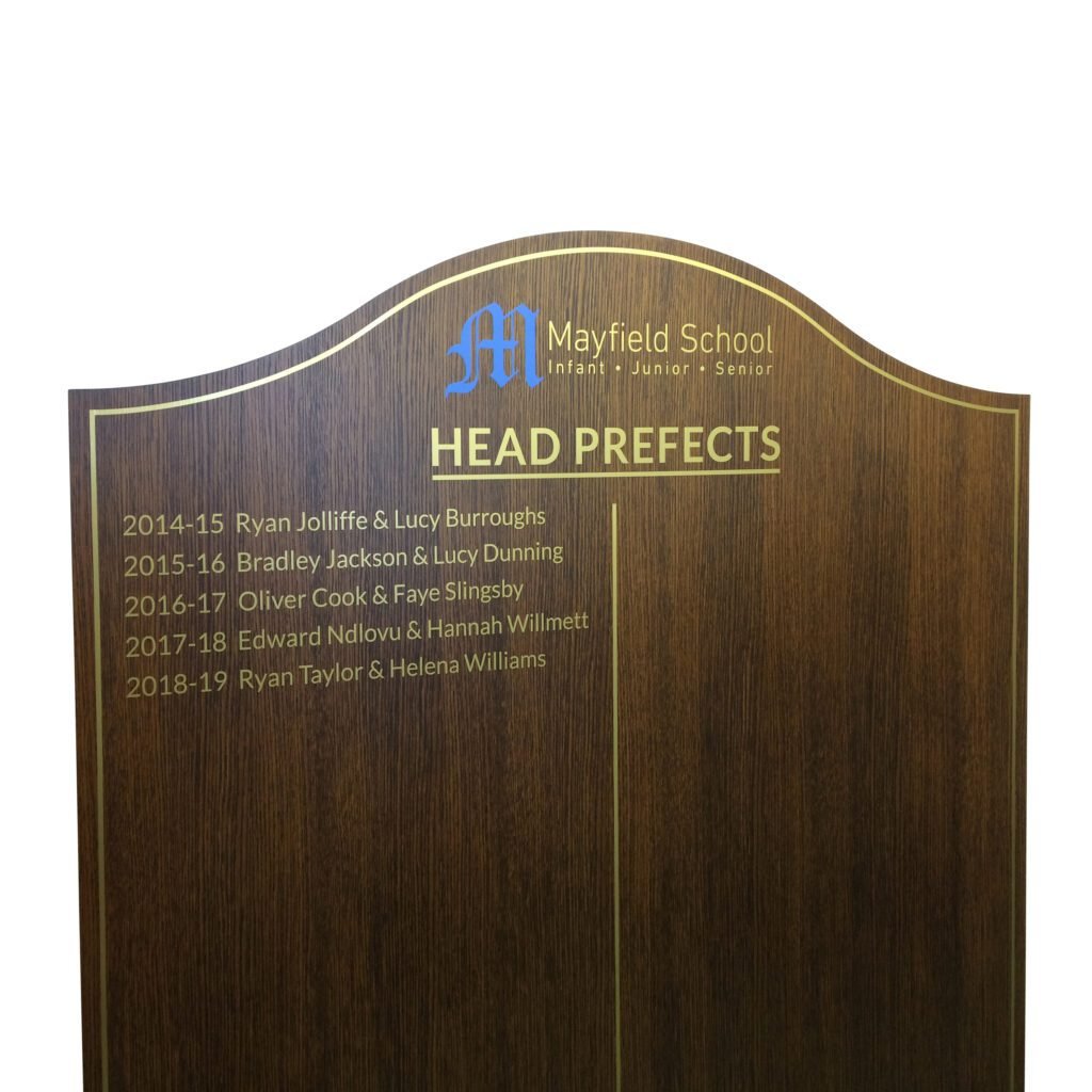 Budget Wooden Honours Board Dark Oak