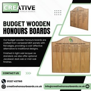 Maybe your organisation is on a tight budget when it comes to a new honours board. Check out our budget range of wooden boards #budgethonoursboards