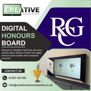 Welcome to Redditch Golf Club who are the latest club to benefit from our digital honours board system. The bespoke surround looks fantastic.