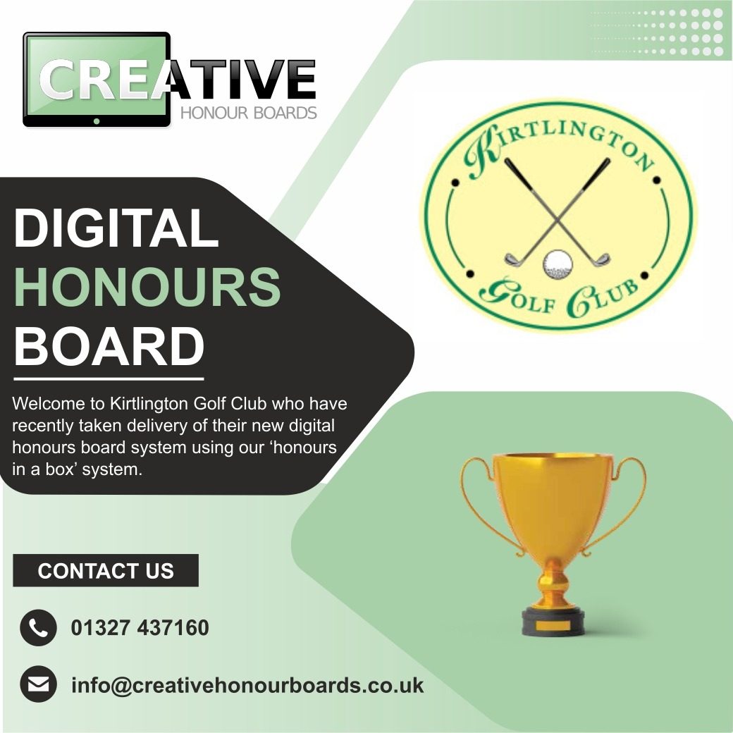A warm welcome to Kirtlington Golf Club who recently took delivery of their 'Honours in a Box' system.
