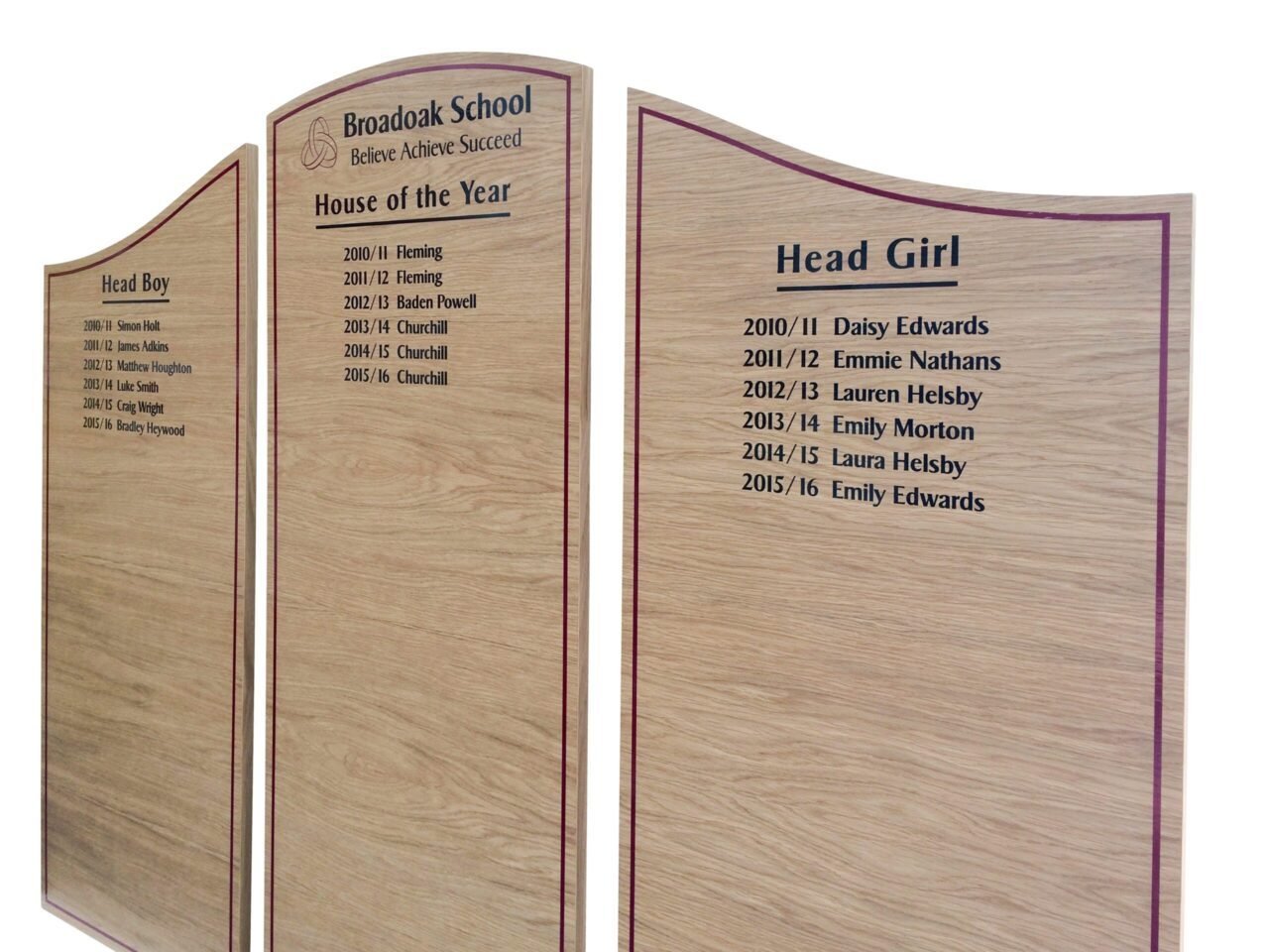 Budget Wooden Honours Board
