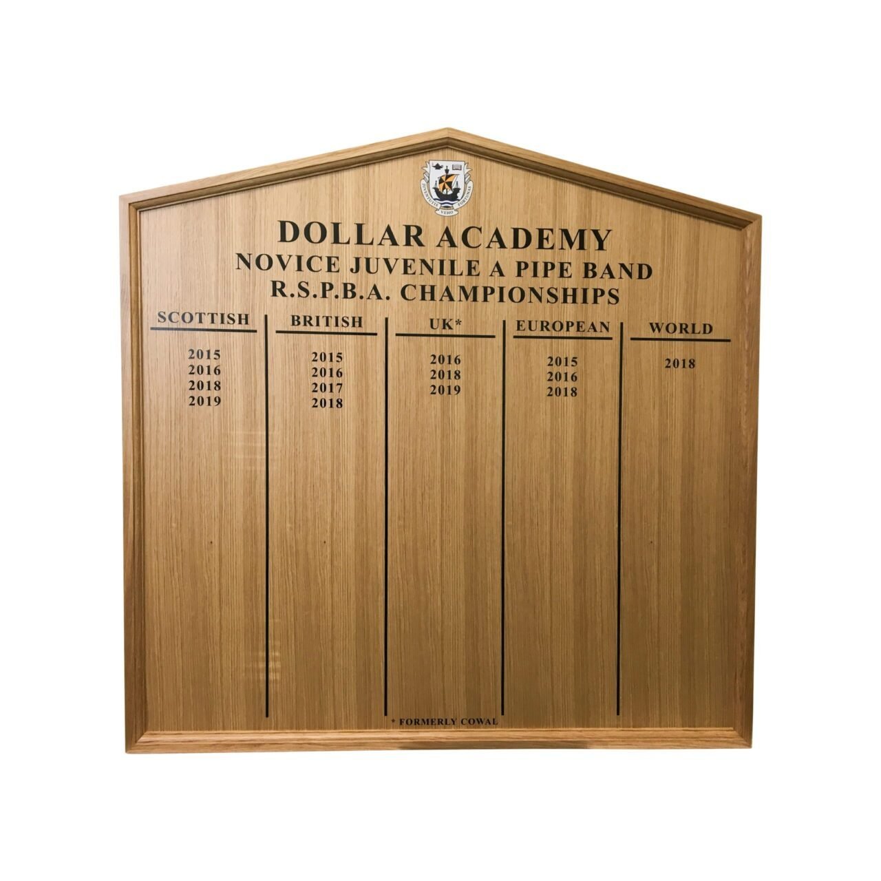 Gable Top Honours Board