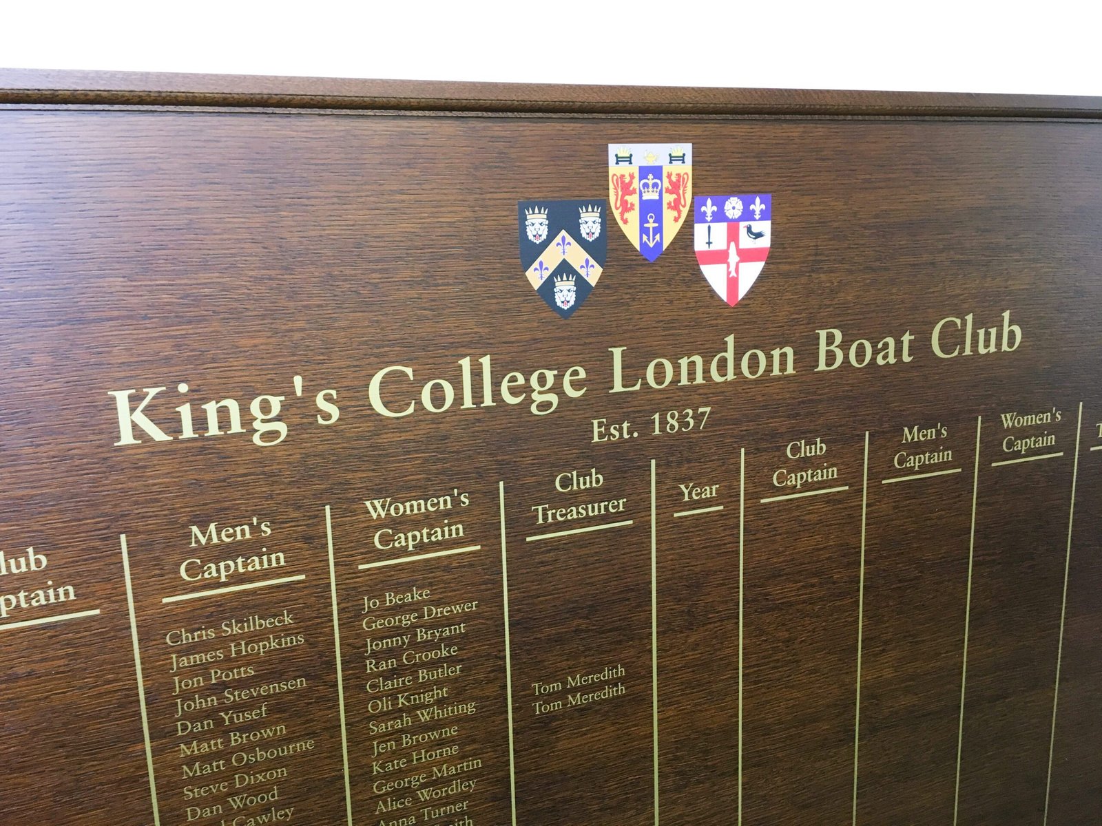 Traditional Honours Board