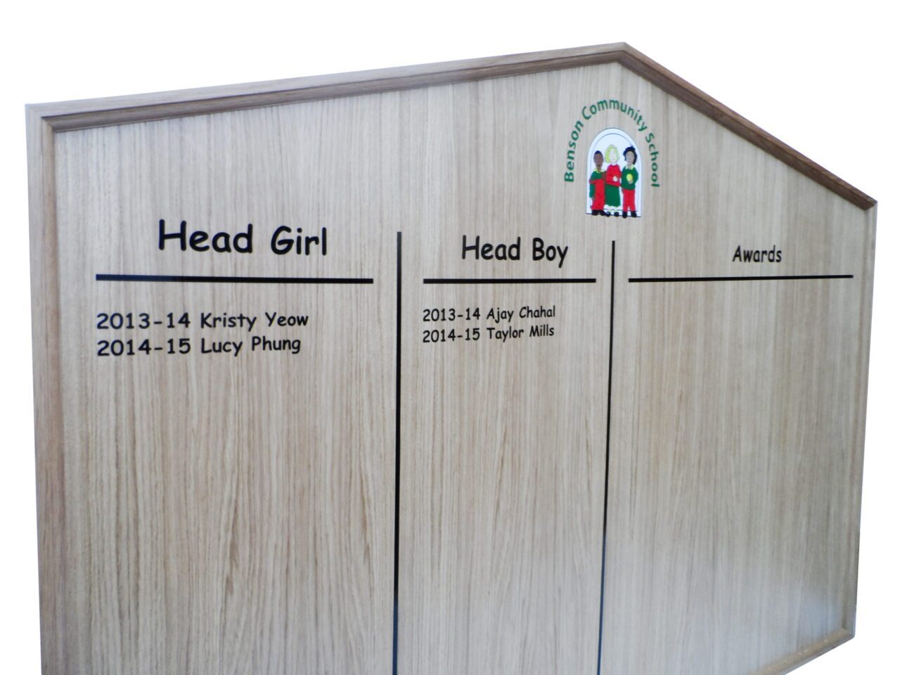 Traditional Wooden Honours Board