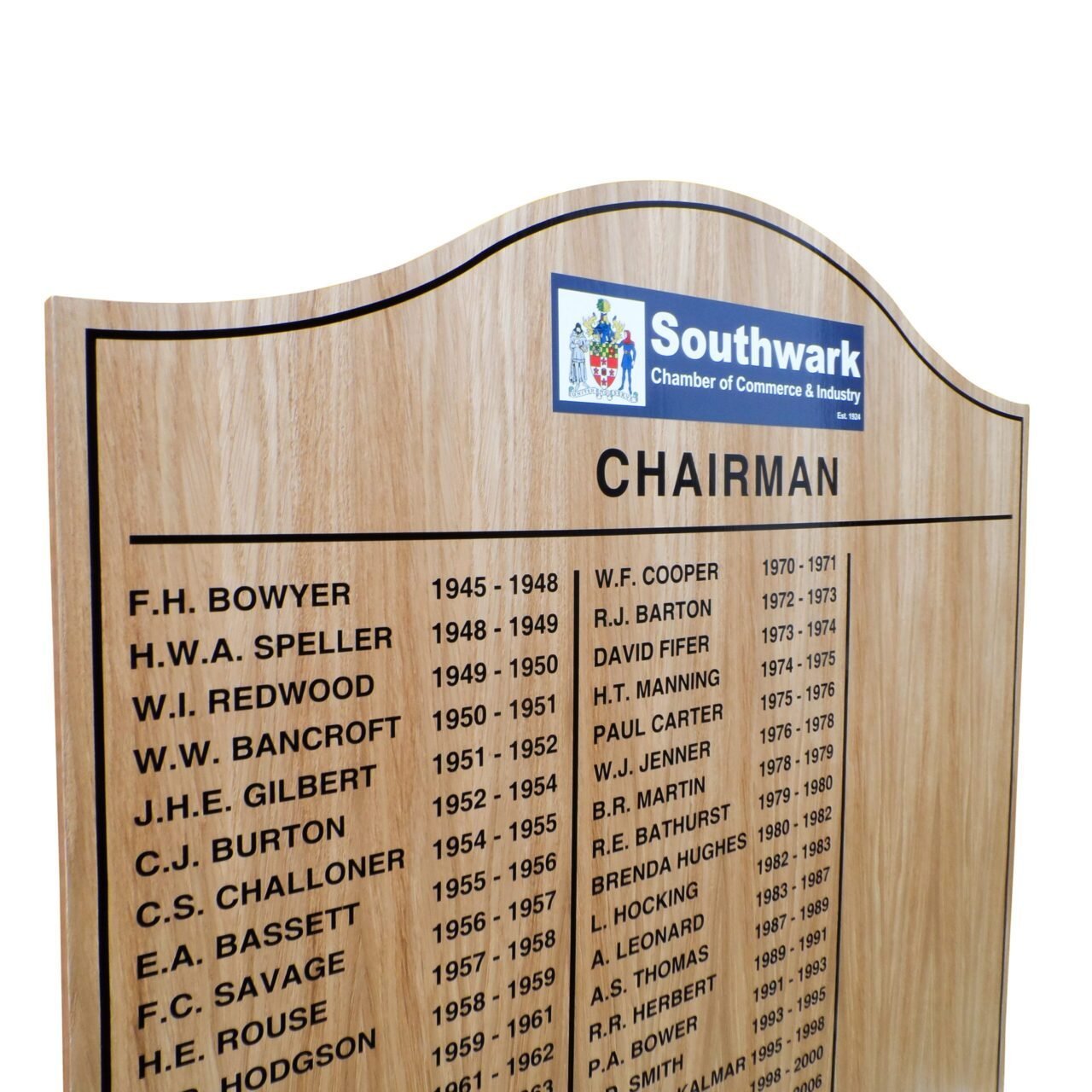 Budget Wooden Honours Board