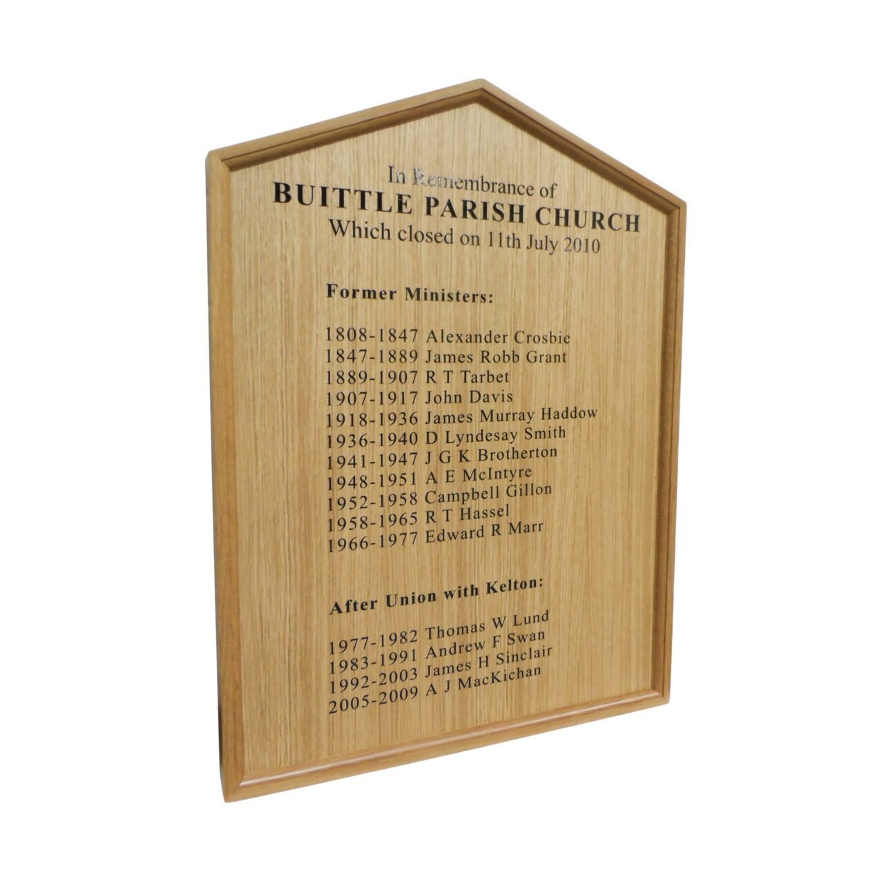 Traditional Gable Top Honours Board