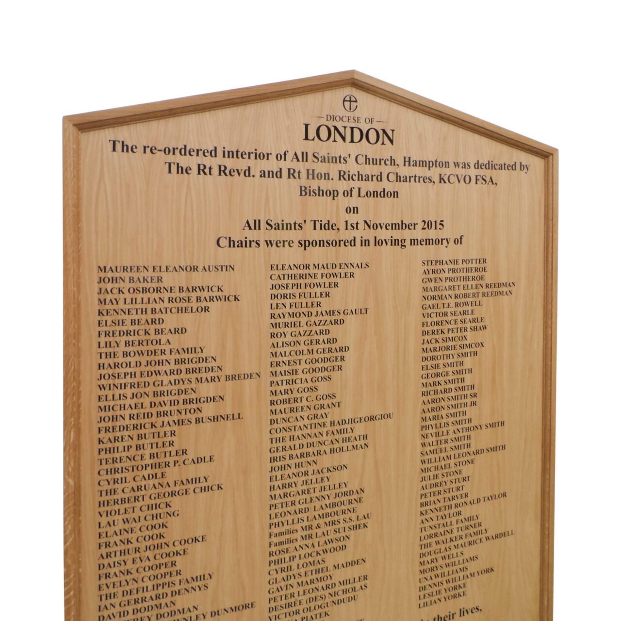 Traditional Gable Top Honours Board