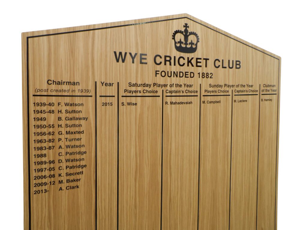 Budget Wooden Honours Board Gable Top