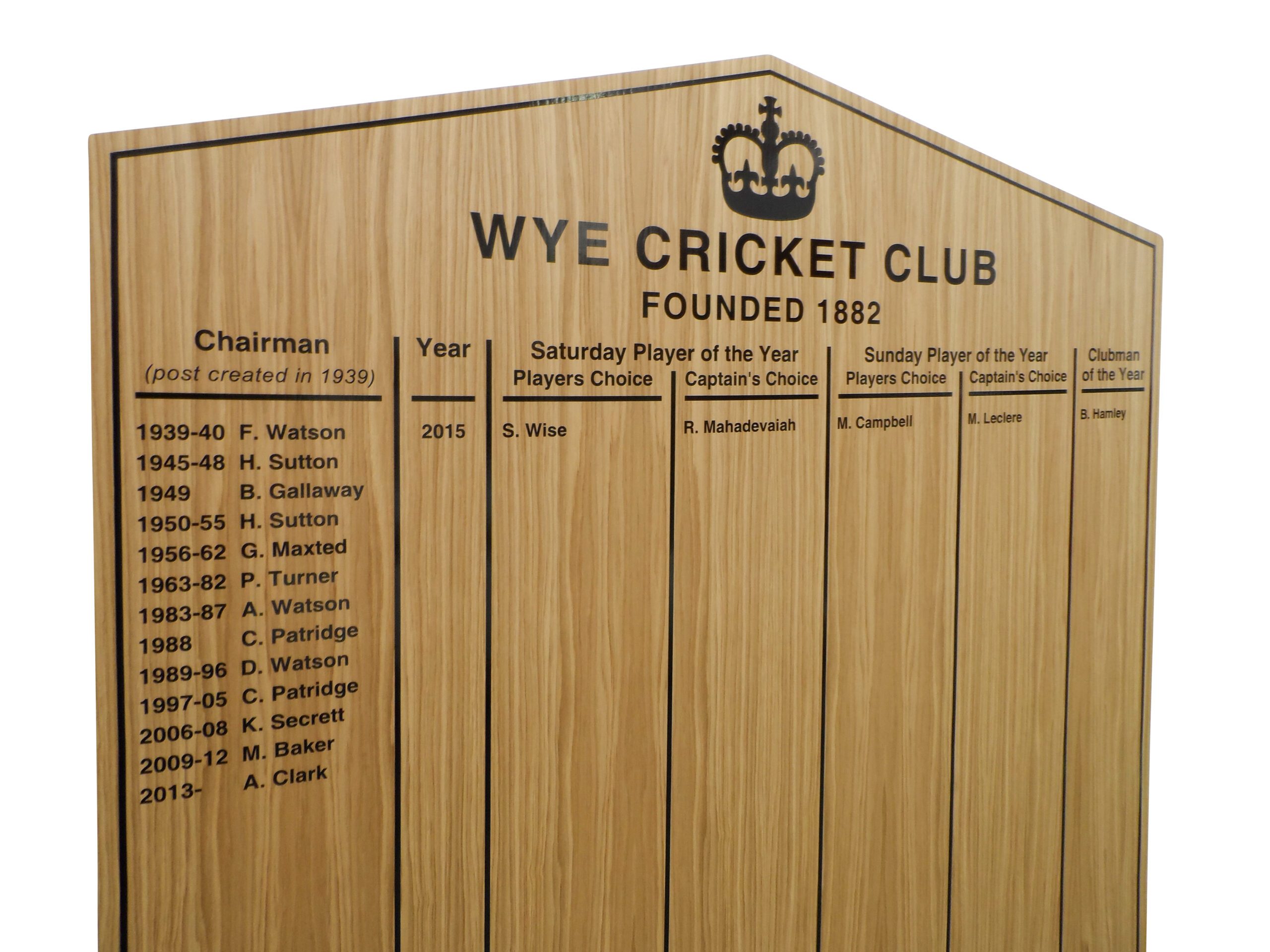 Budget Wooden Honours Board Gable Top