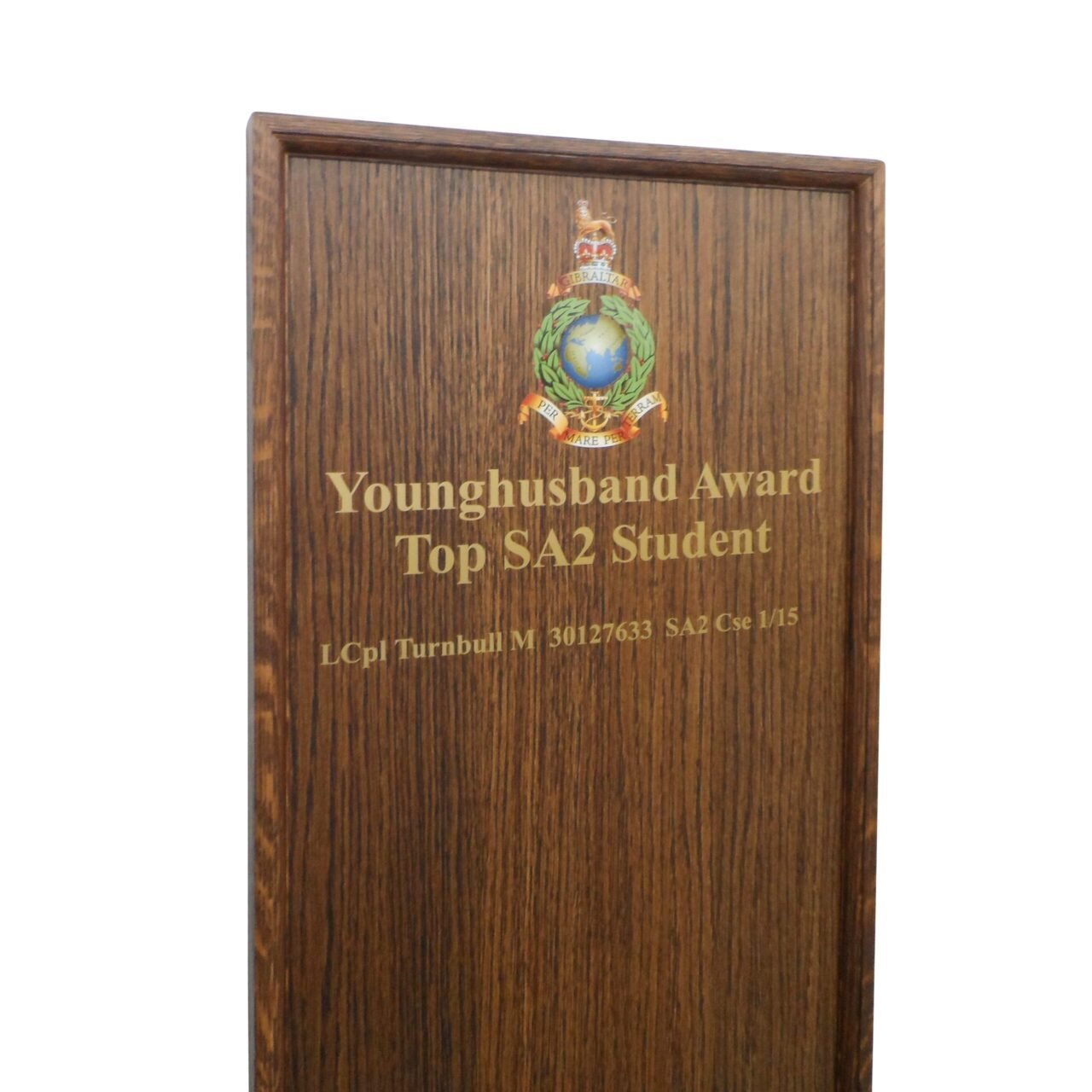 Wooden Honours Board Straight Top