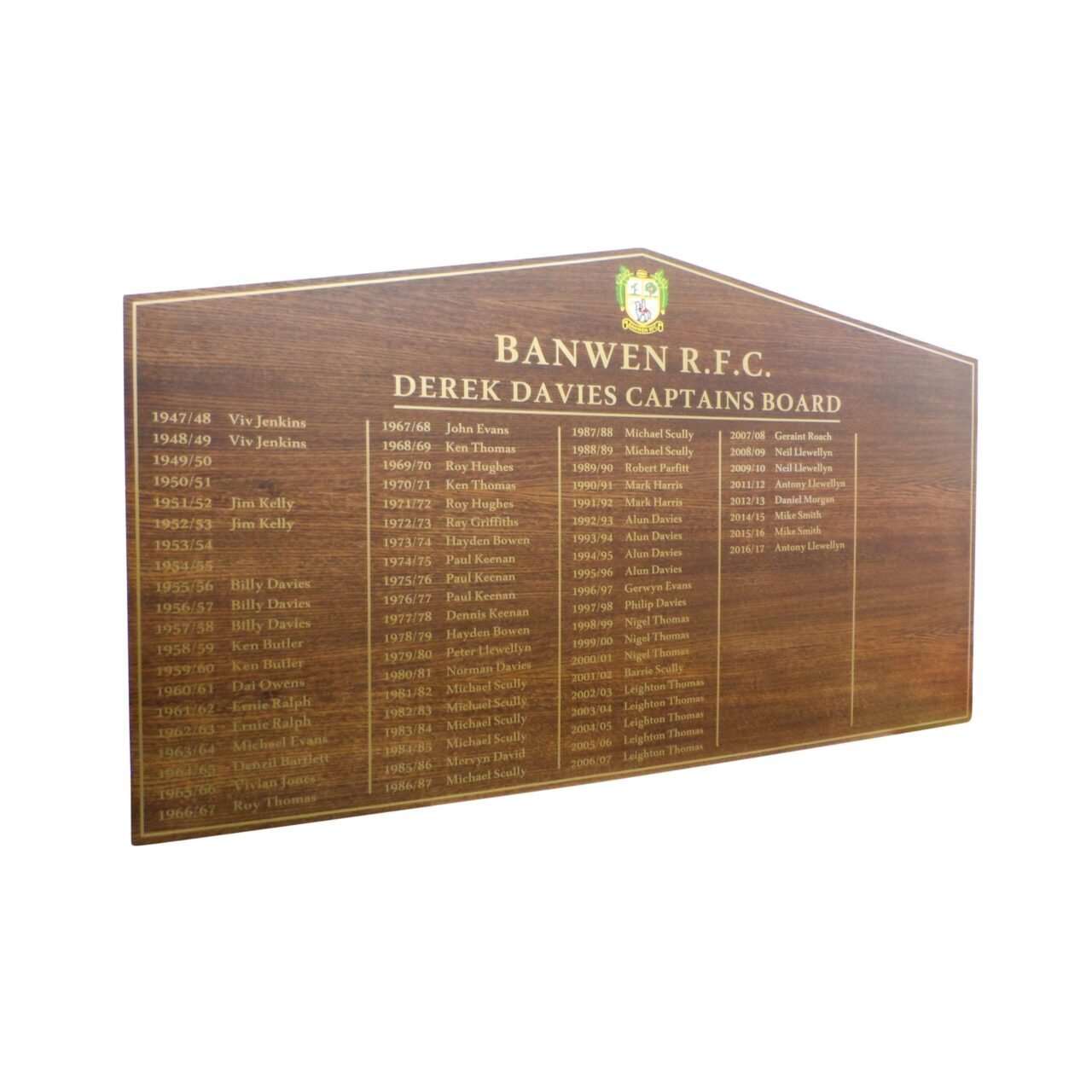 Budget Wooden Honours Board Gable Top