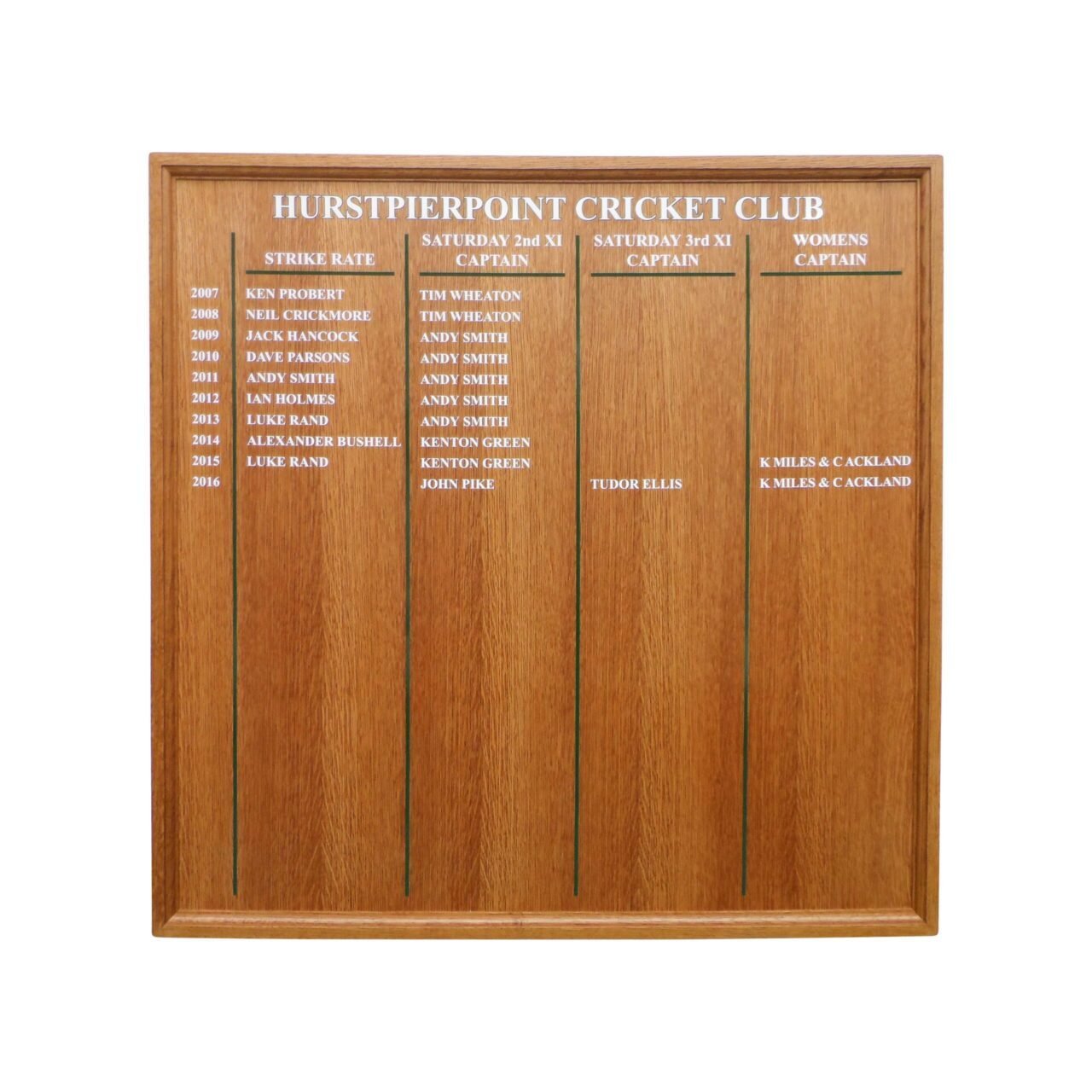 Mid Oak Wooden Honours Board