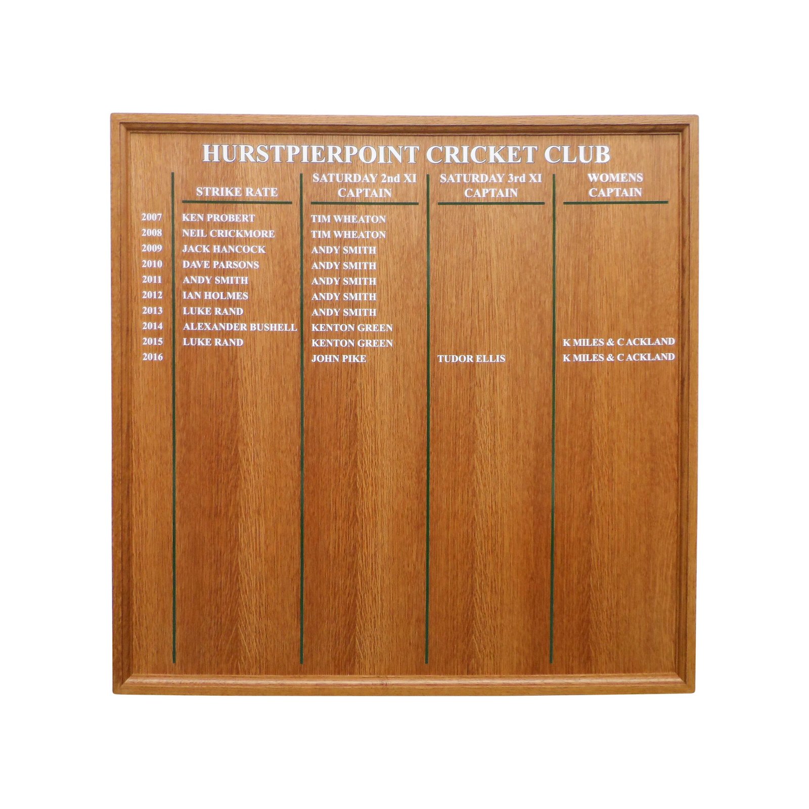 Mid Oak Wooden Honours Board