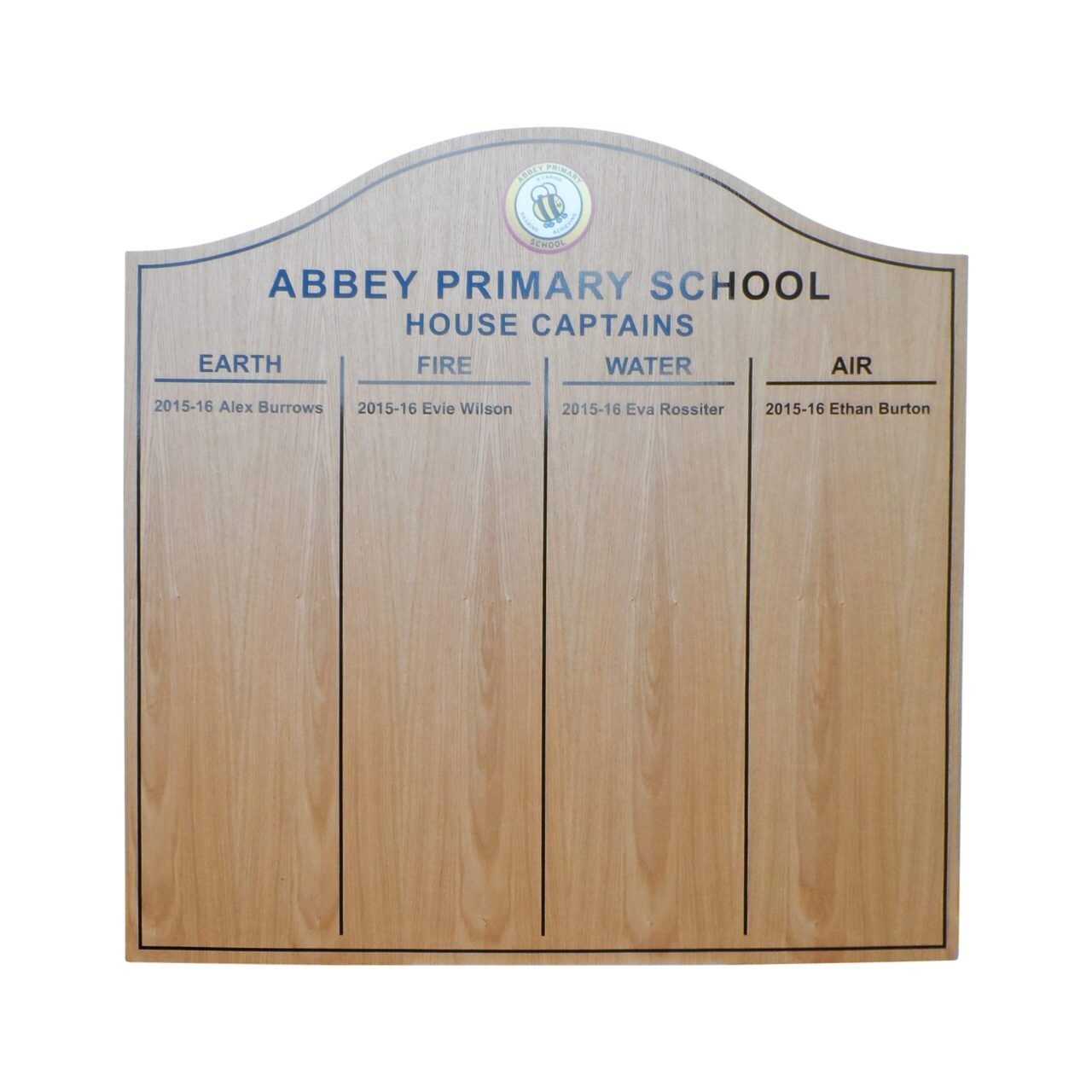 Budget Honours Board Hill Top Light Oak