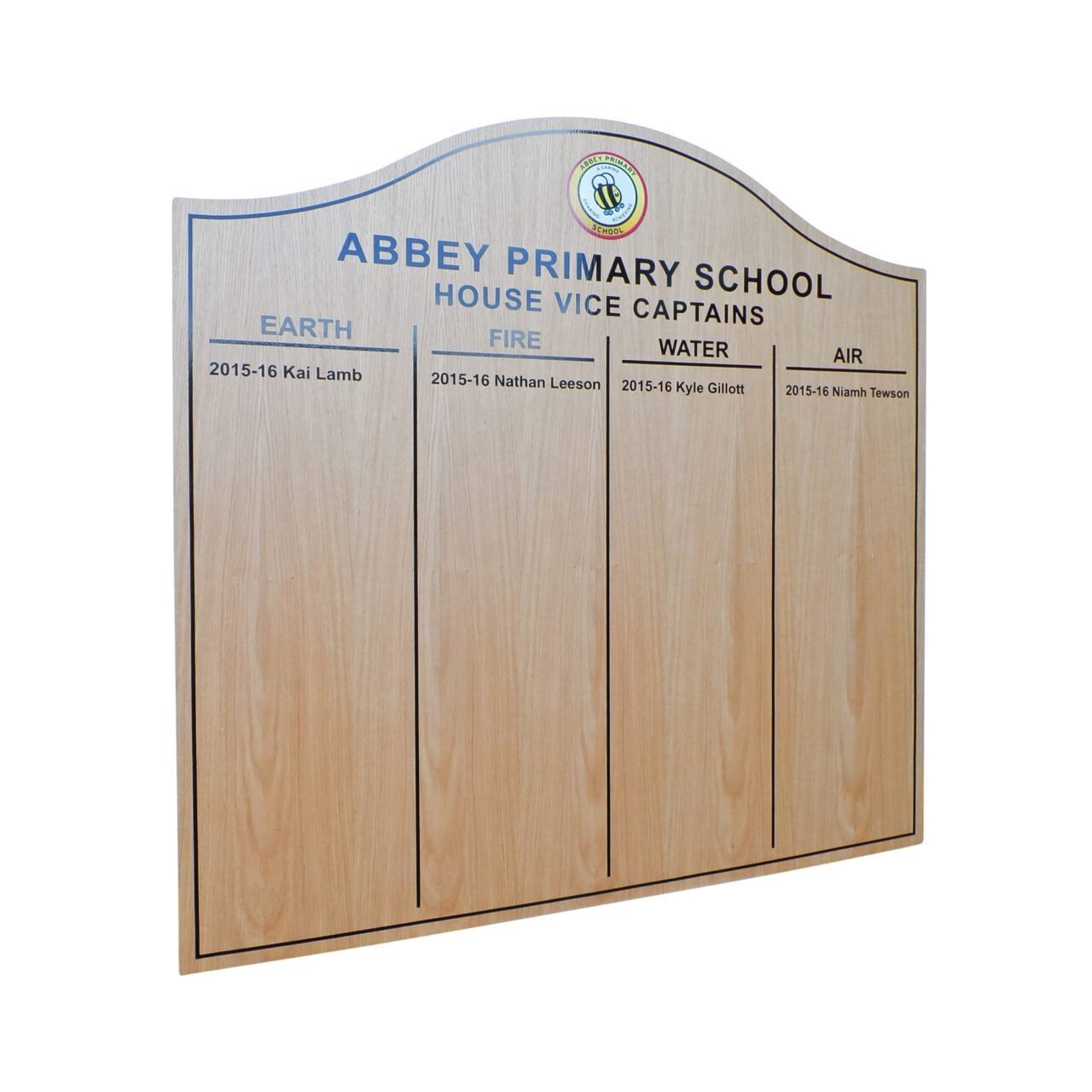 Budget Honours Board Hill Top Light Oak