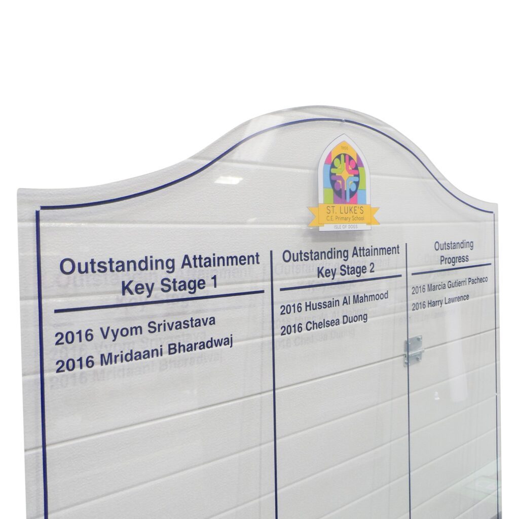 Glass Effect Hill Top Honours Board
