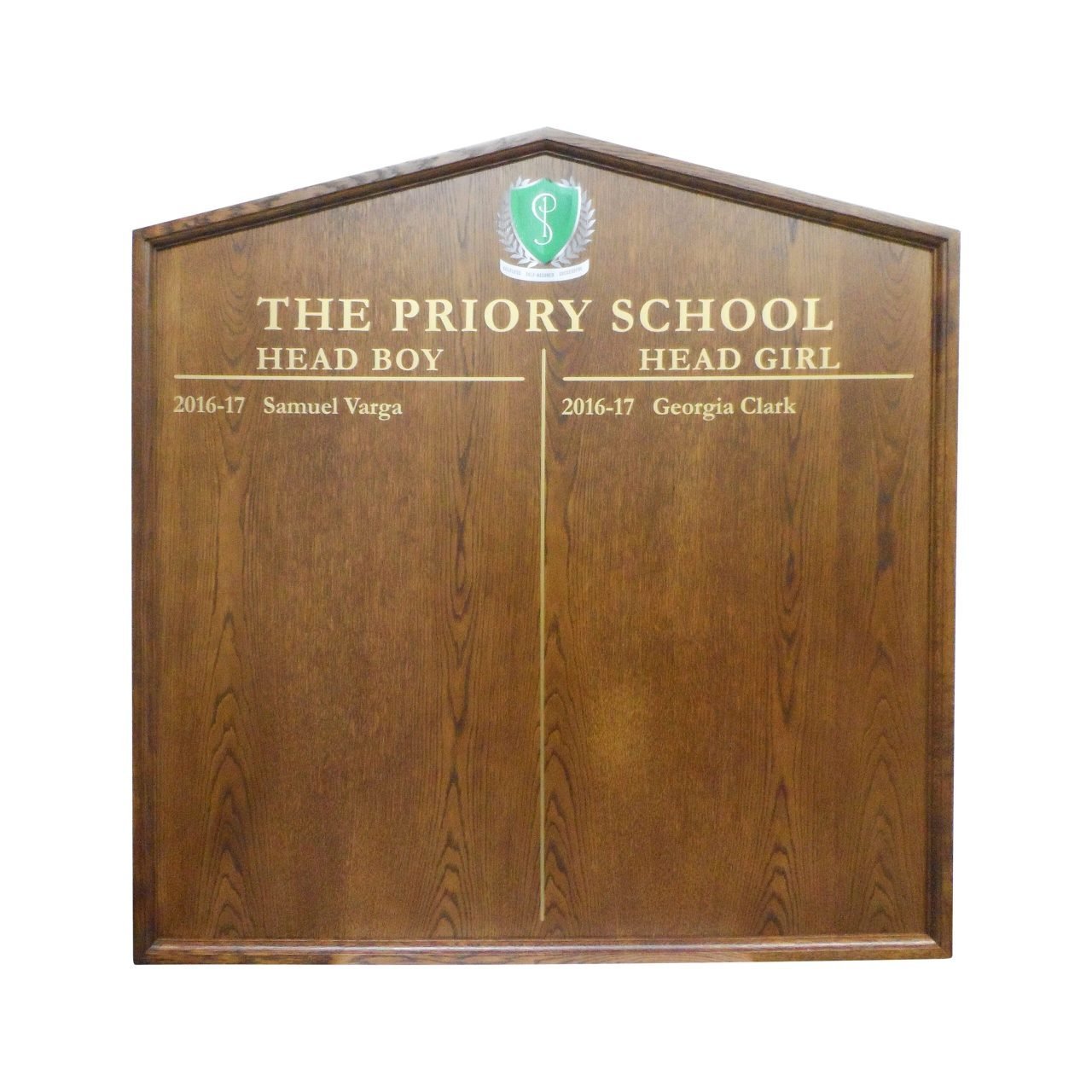 Dark Oak Wooden Honours Board