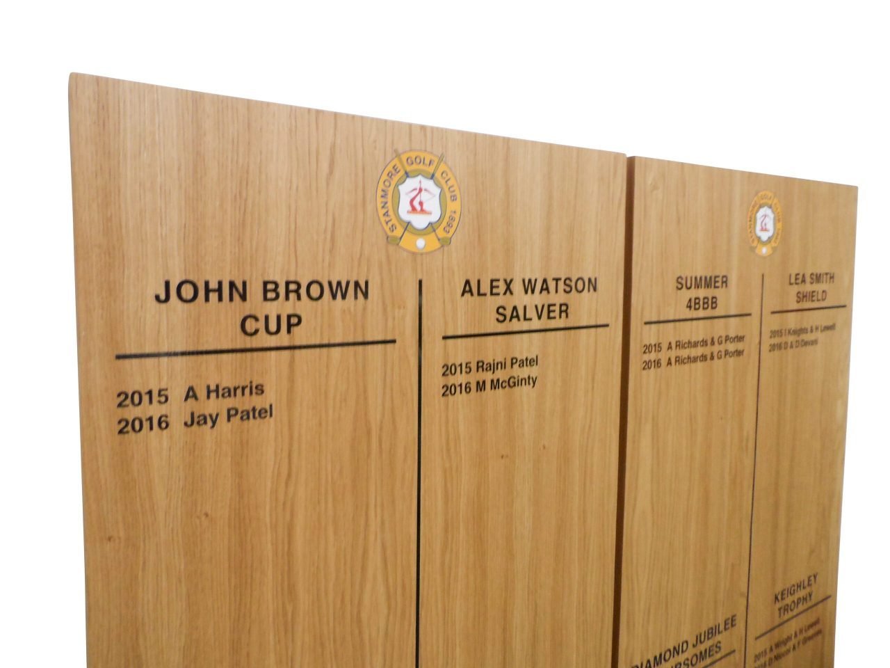 Budget Wooden Honours Board Light Oak