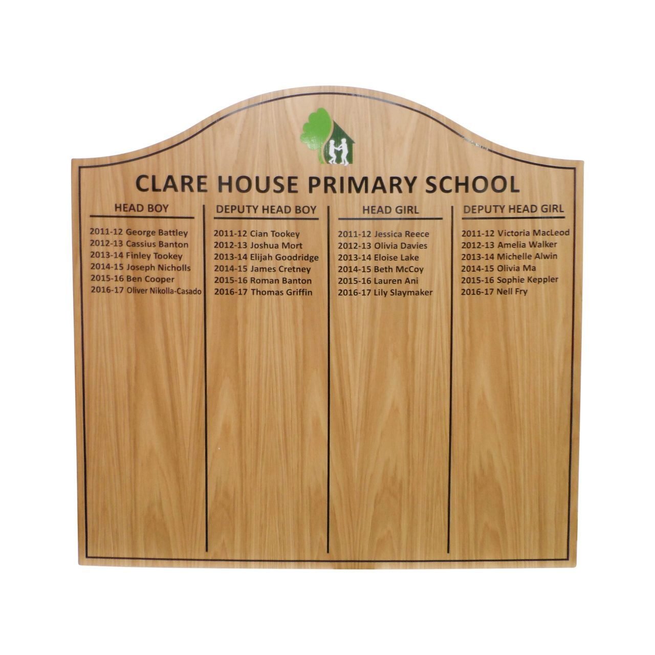 Hill Top Wooden Honours Board