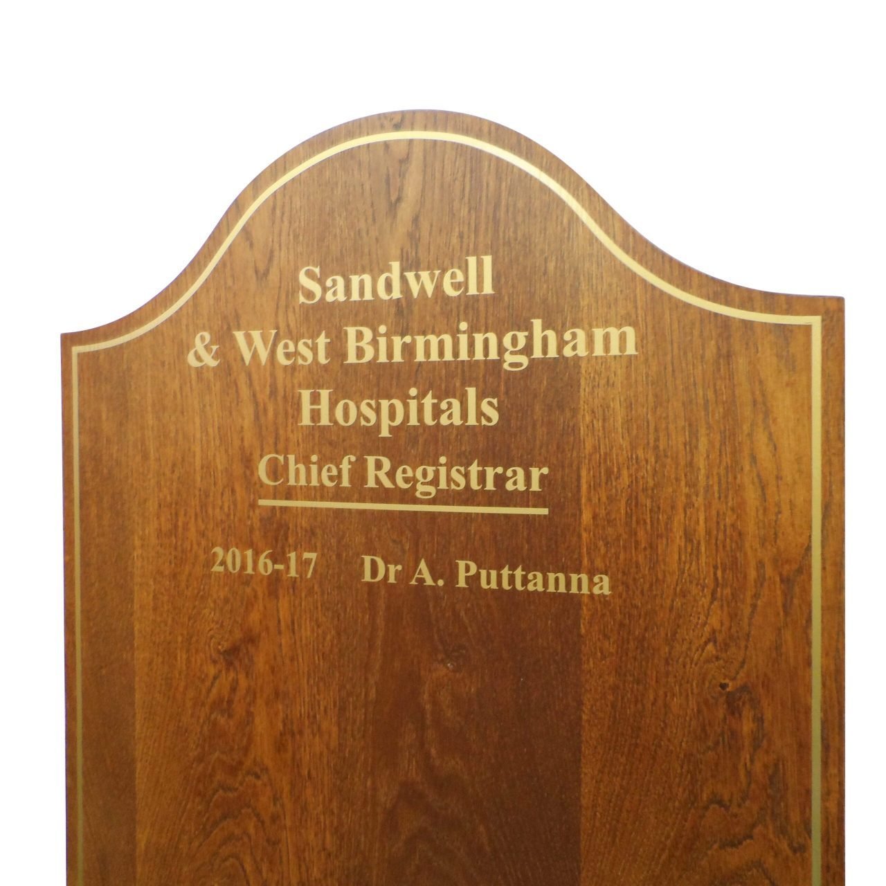 Budget Wooden Honours Board Dark Oak