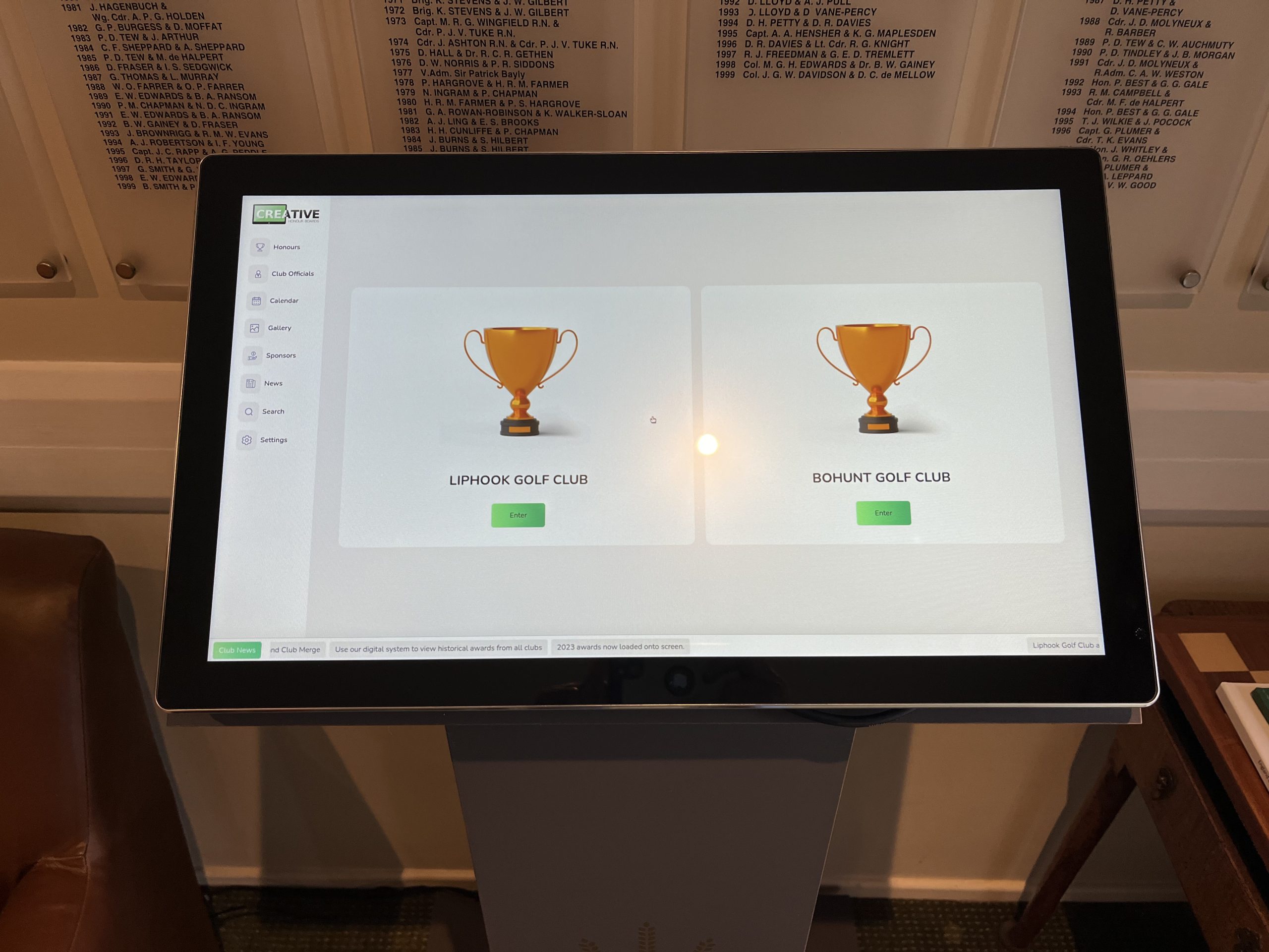 Digital Honours Board